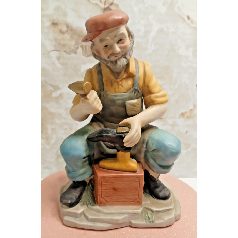 Vintage Original Artmark Figurine Old Man Cobbler Figurine